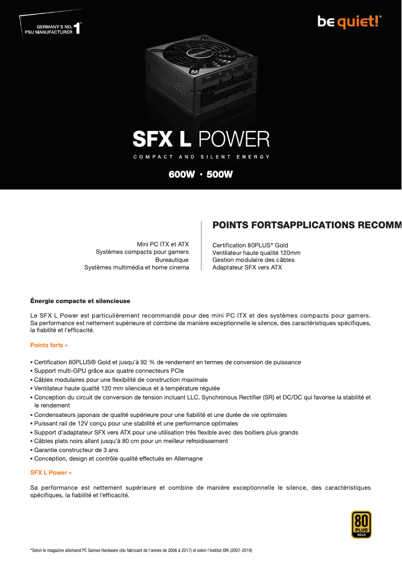 Image de la première page du manuel de l'appareil SFX L Power