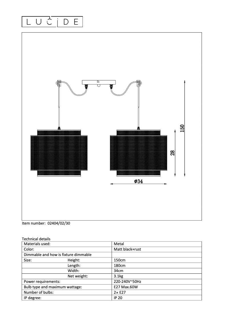 Image de la première page du manuel de l'appareil Orrin 02404/02/30