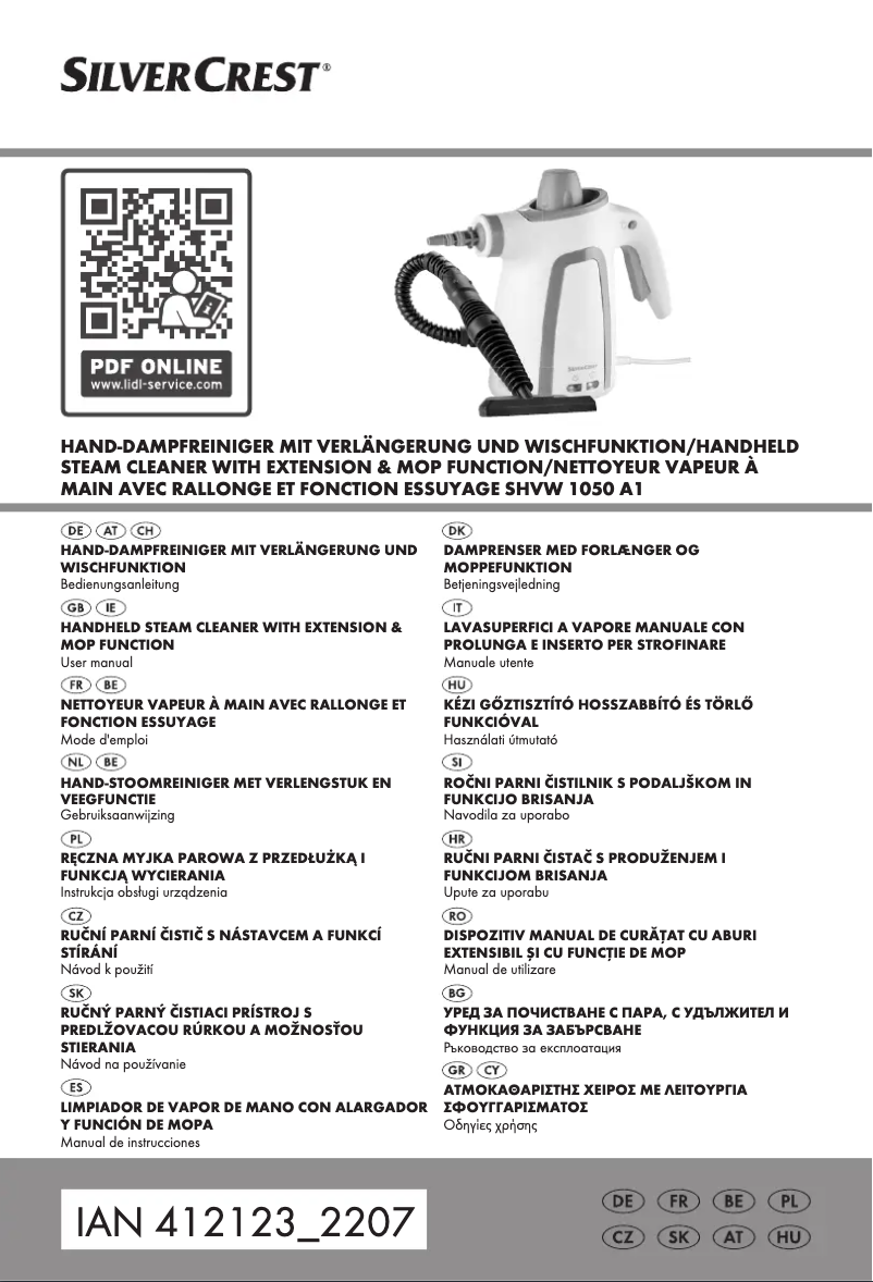 Page n°1 - Manuel utilisateur SilverCrest SHVW 1050 A1