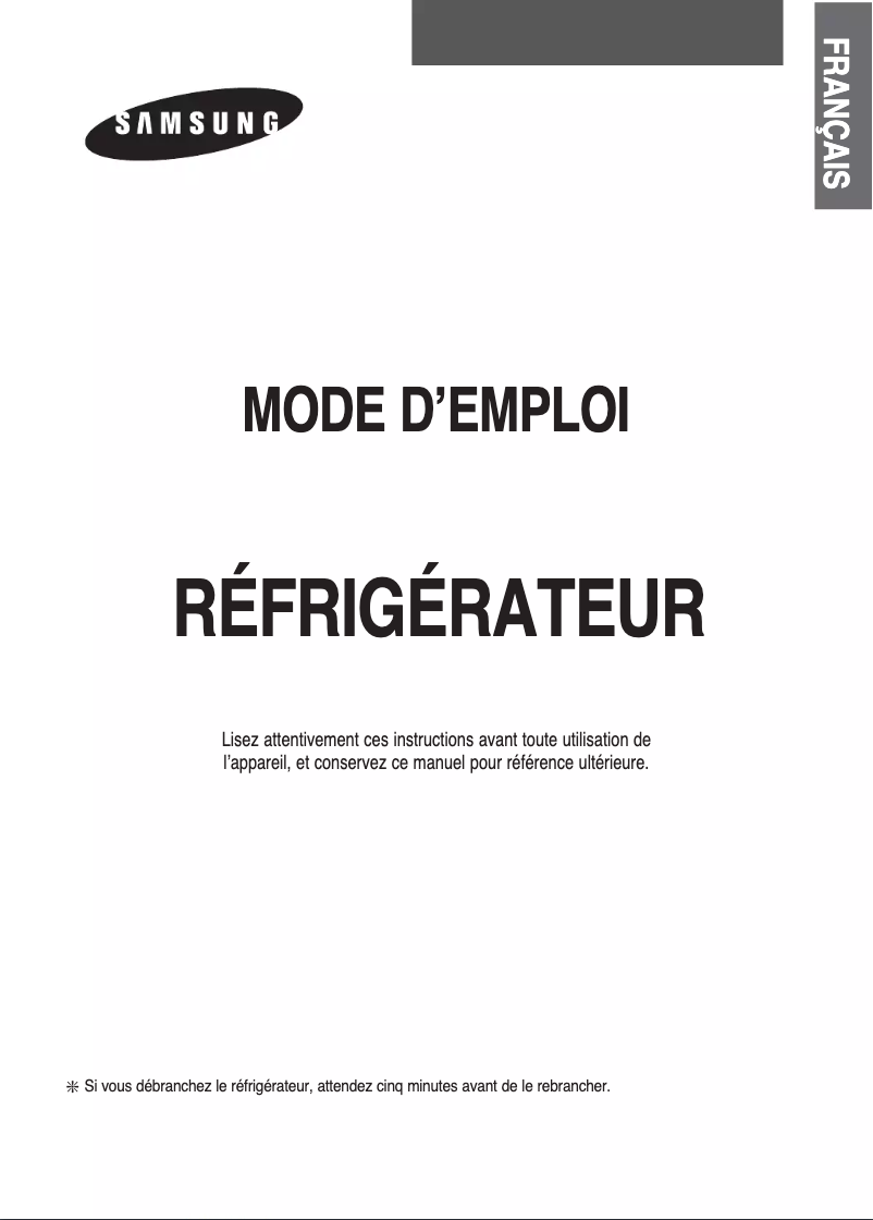 Image de la première page du manuel de l'appareil SR-57NXAS
