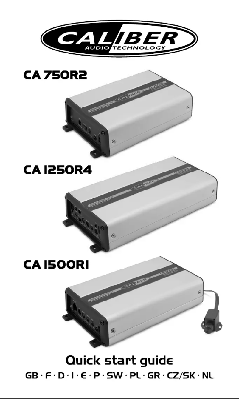 Page 1 de la notice Manuel utilisateur Caliber CA 1250R4
