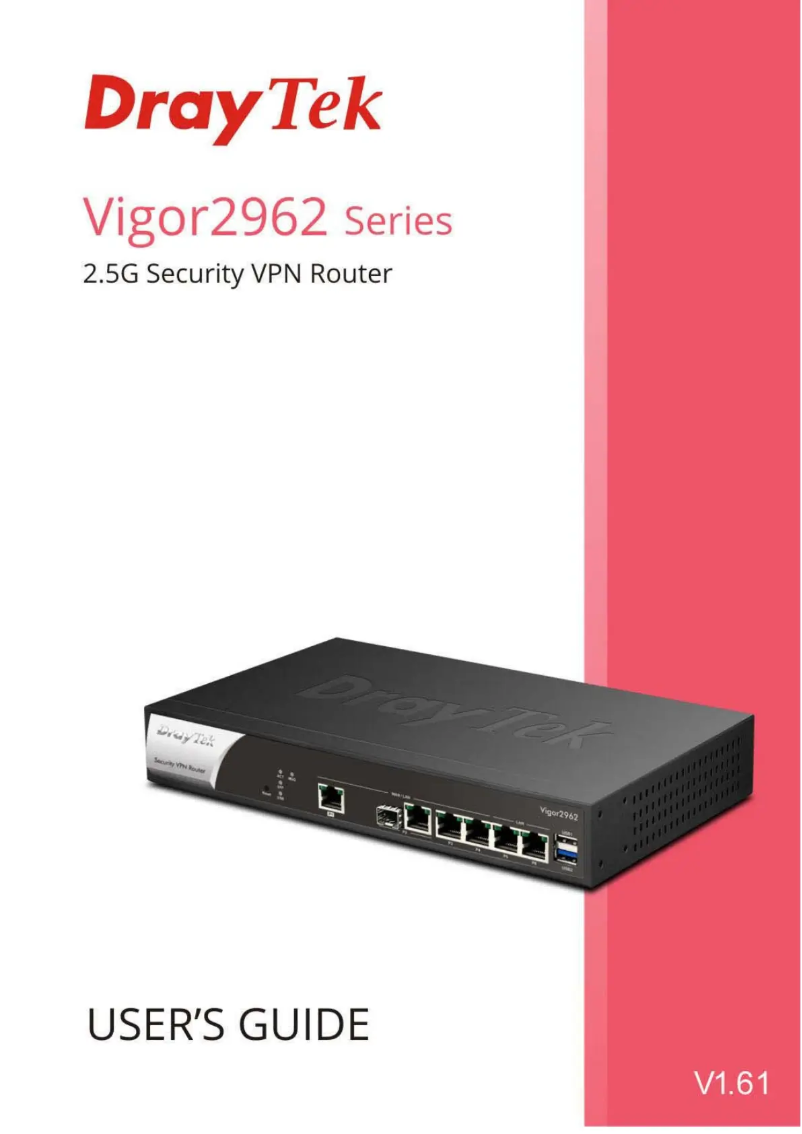 Page n°1 - Manuel utilisateur Draytek Vigor 2962P