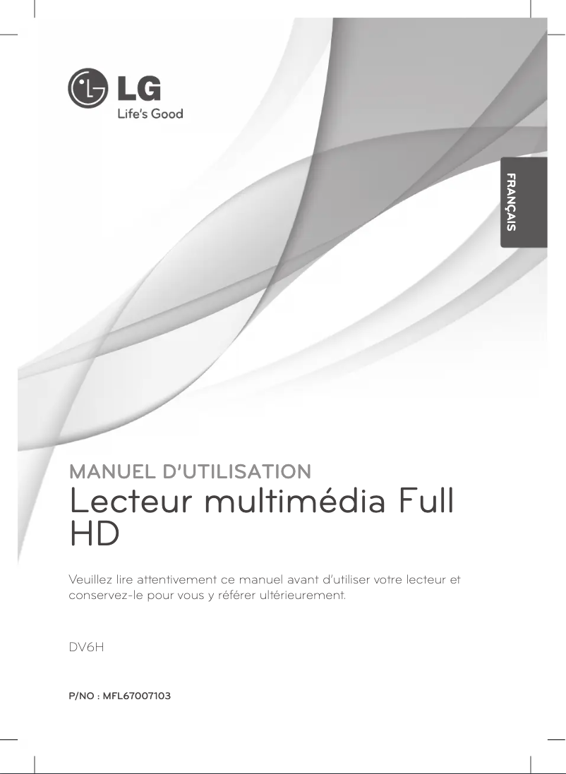 Page n°1 - Manuel utilisateur LG DV6H