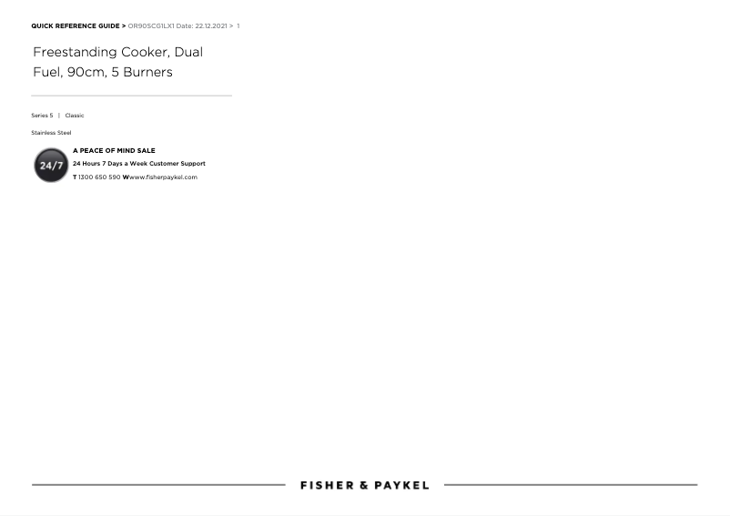 Image de la première page du manuel de l'appareil OR90SCG1LX1