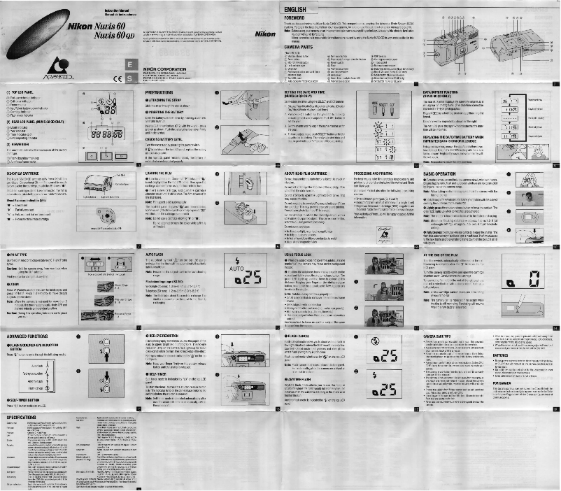 Page n°1 - Manuel utilisateur Nikon Nuvis 60