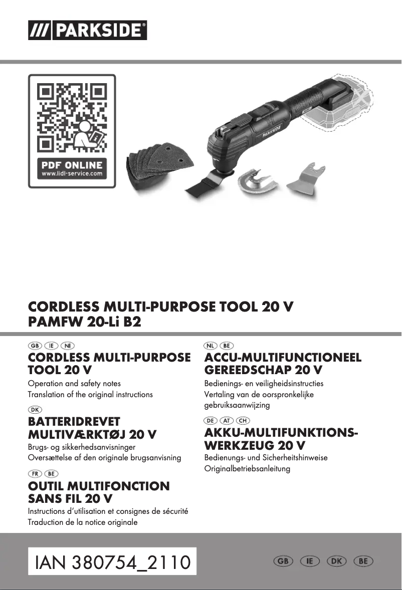 Page n°1 - Manuel utilisateur Parkside PAMFW 12 C3