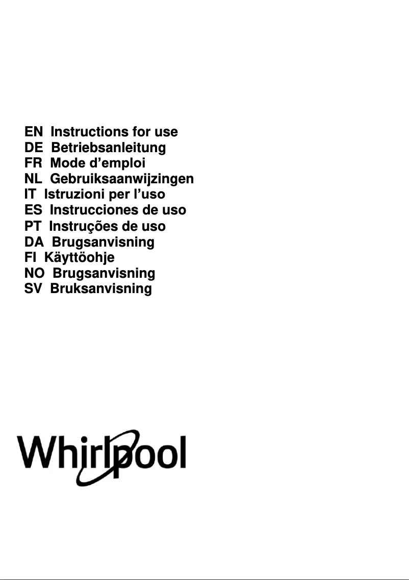 Página 1 del manual Manual de instrucciones Whirlpool WHFG 64 F LM X