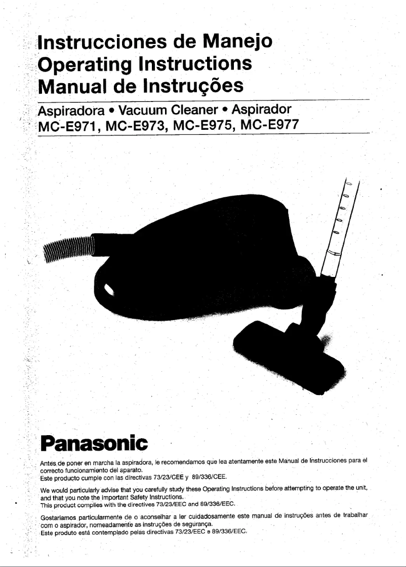 Page 1 de la notice Manuel utilisateur Panasonic MC-E973