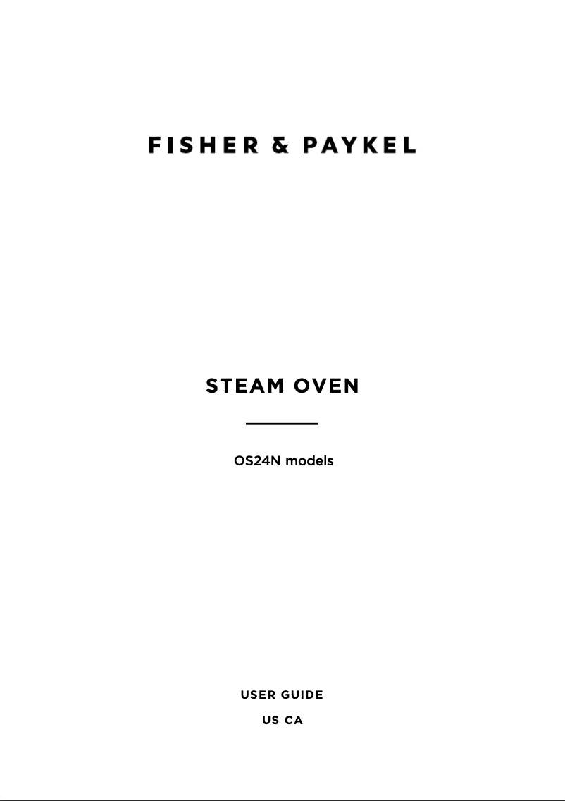 Page 1 de la notice Manuel utilisateur Fisher & Paykel OS24NDB1