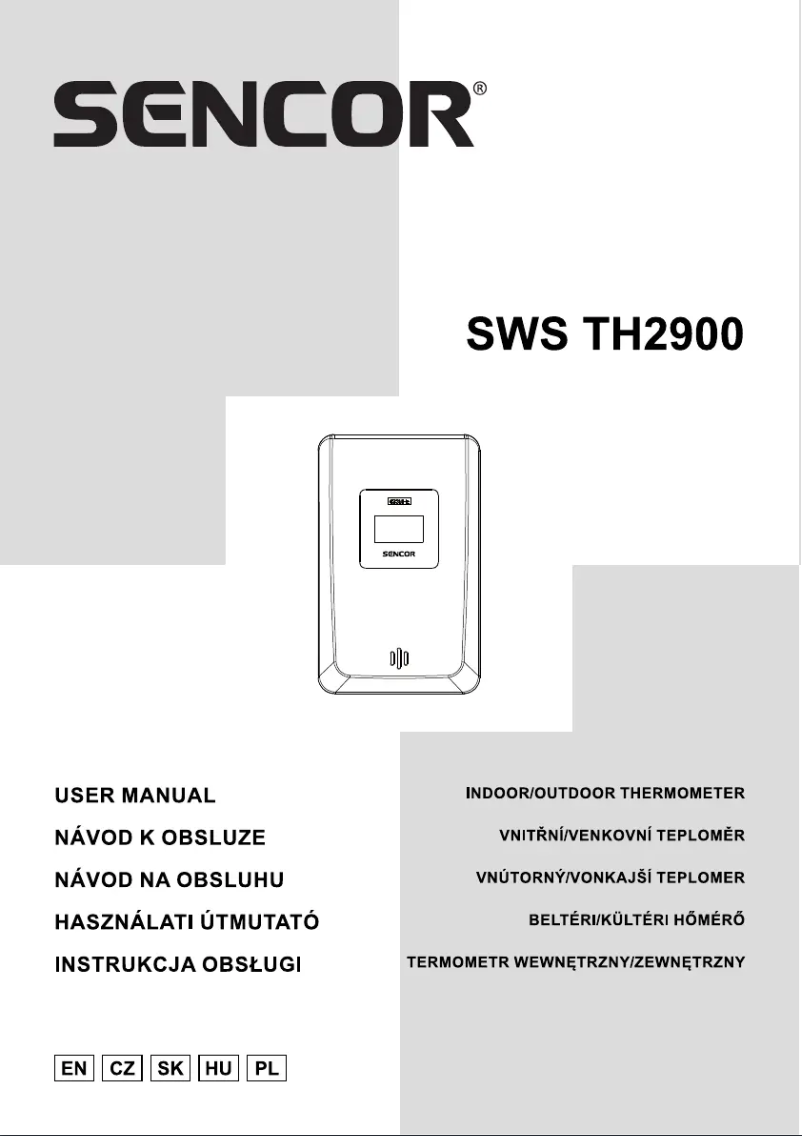 Page n°1 - Manuel utilisateur Sencor SWS TH2900