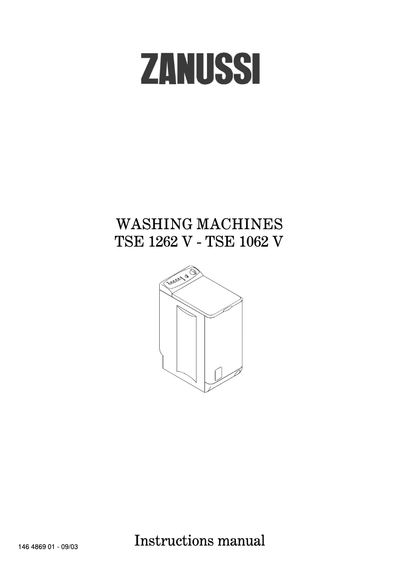 Image de la première page du manuel de l'appareil TSE1262V