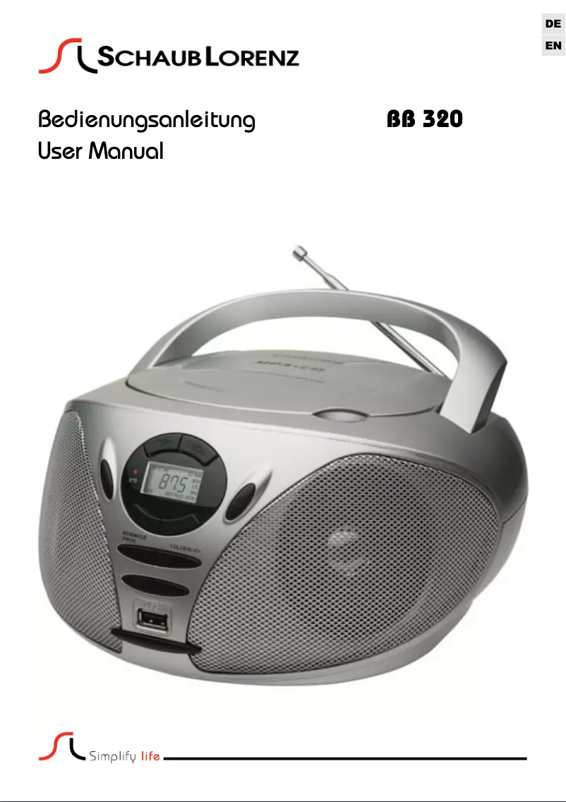 Image de la première page du manuel de l'appareil BB 320