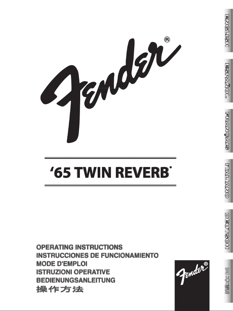 Página 1 del manual Manual de usuario Fender '65 Twin Reverb