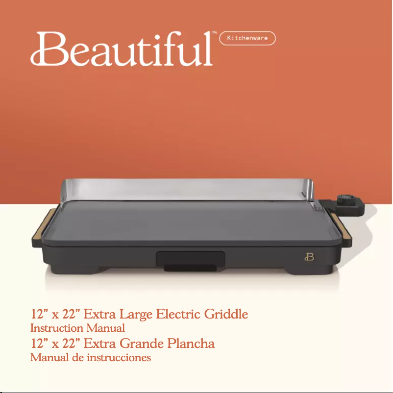 Página 1 del manual Manual de usuario Beautiful 12”x22” Extra Large Electric
