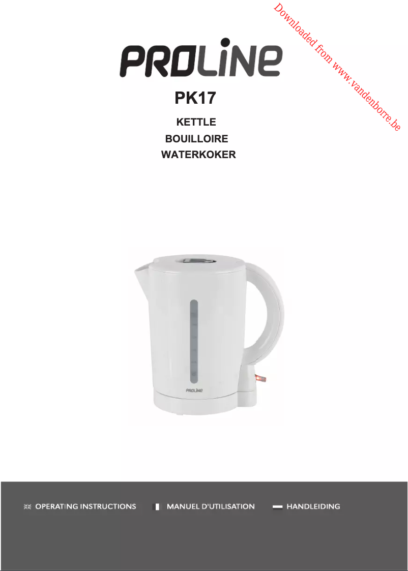 Page 1 de la notice Manuel utilisateur Proline WK17