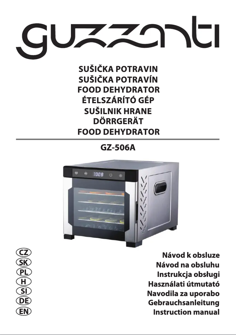 Page 1 de la notice Manuel utilisateur Guzzanti GZ-506A