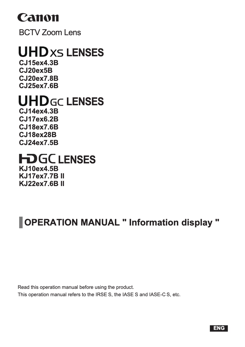 Image de la première page du manuel de l'appareil CJ25ex7.6B