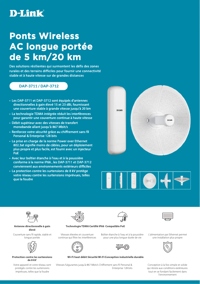 Page n°1 - Fiche technique D-Link DAP-3712