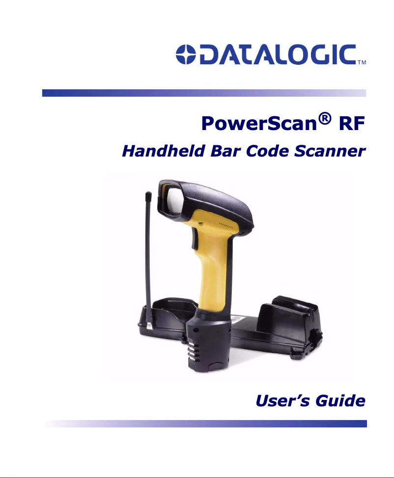 Page 1 de la notice Manuel utilisateur Datalogic PSHD-8000