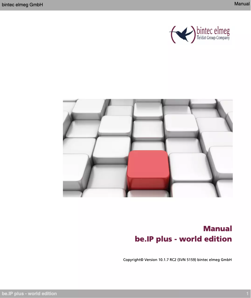 Page n°1 - Manuel utilisateur Bintec-elmeg be.IP plus