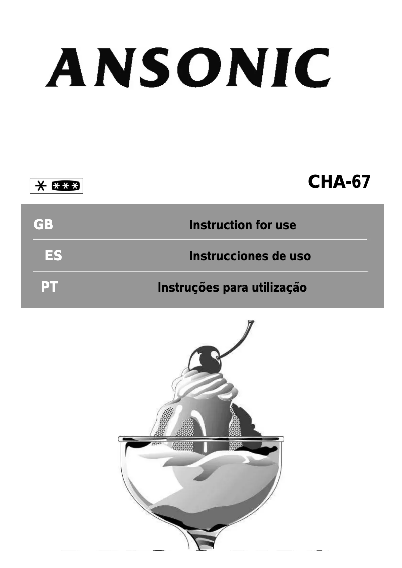 Página 1 del manual Manual de usuario Ansonic CHA 67