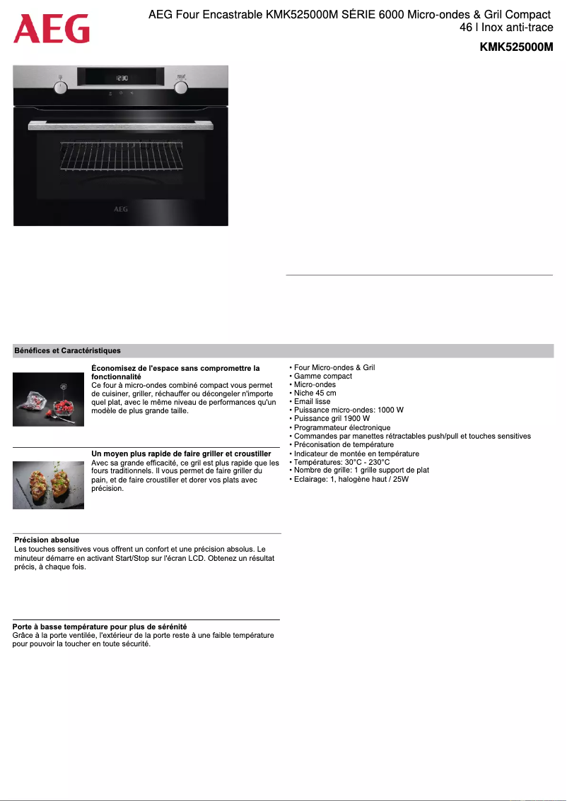 Image de la première page du manuel de l'appareil KMK525000M