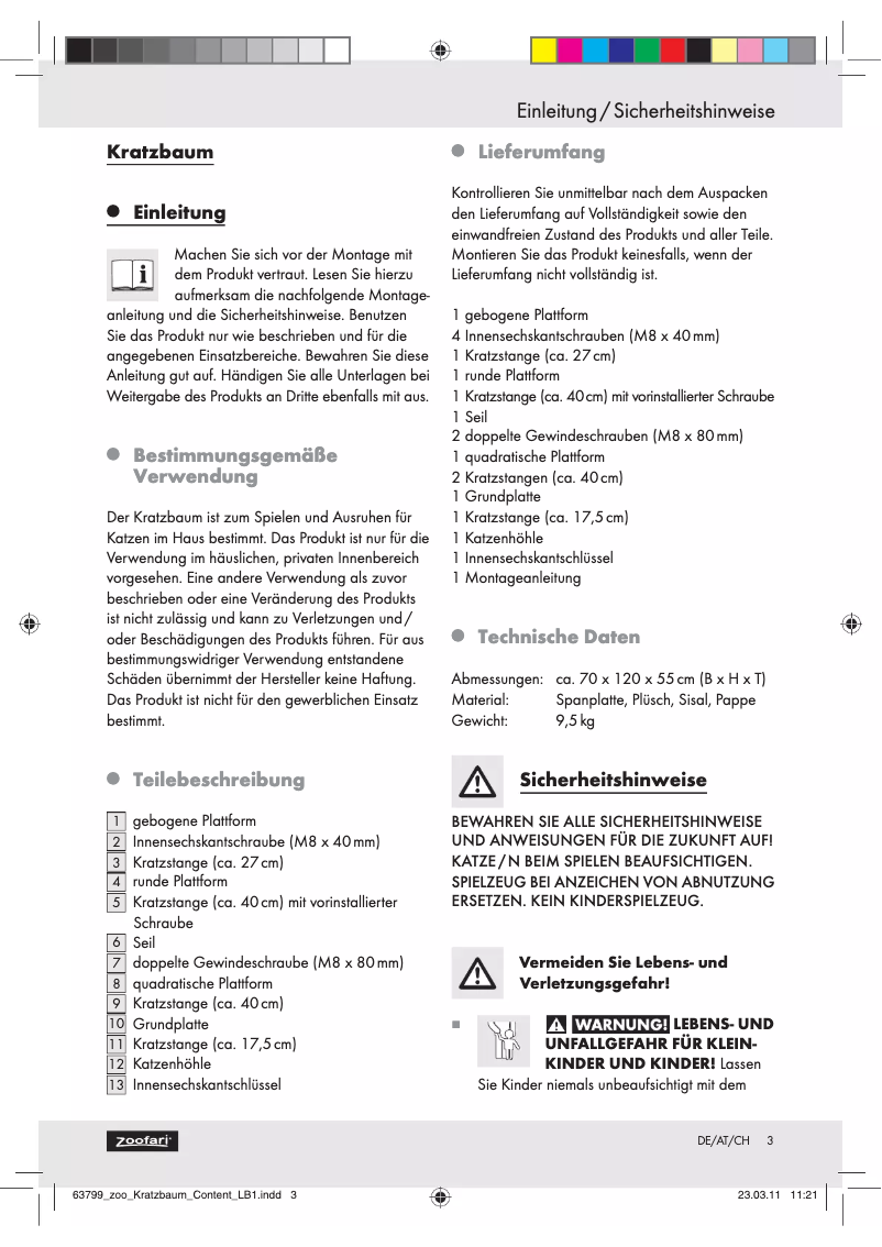 Image de la première page du manuel de l'appareil IAN 63799