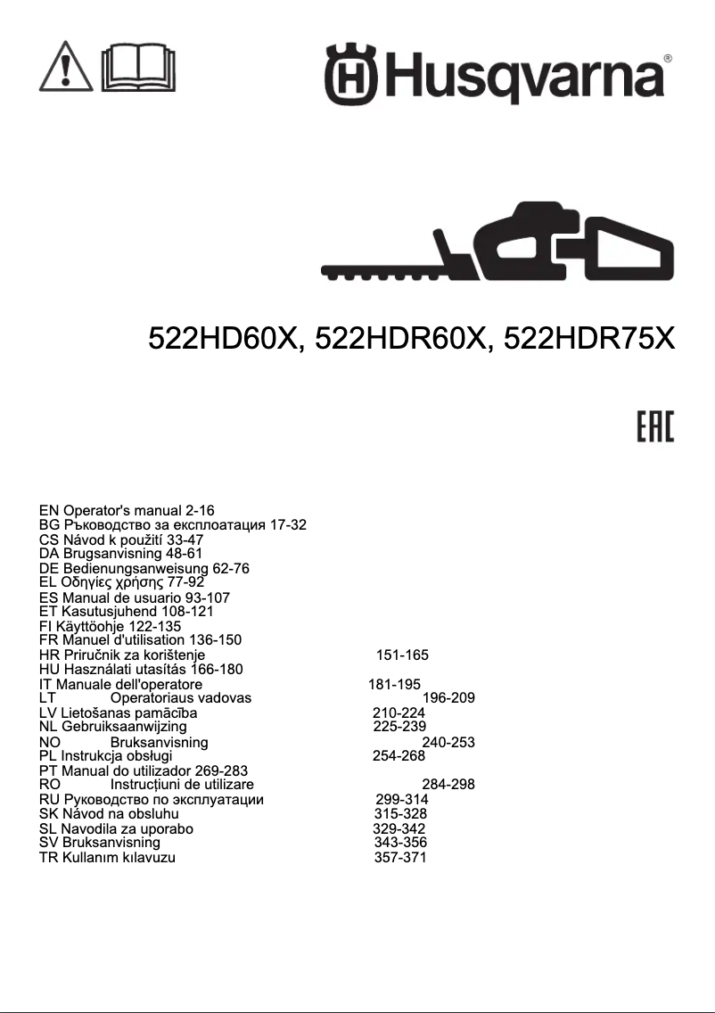 Image de la première page du manuel de l'appareil 522HDR60X