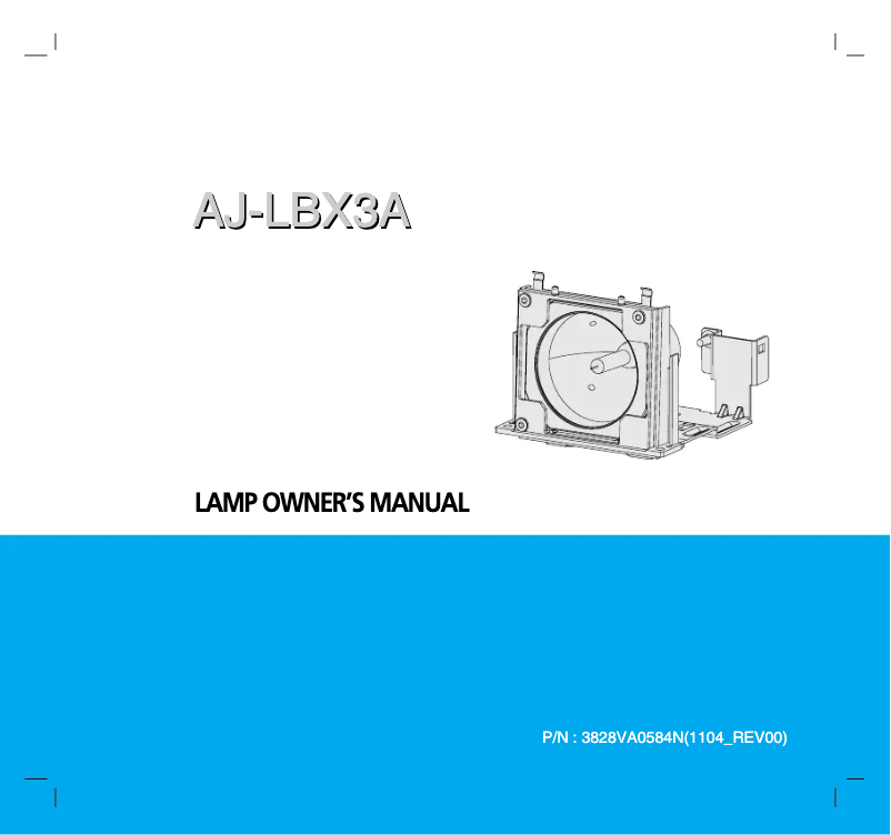 Image de la première page du manuel de l'appareil AJ-LBX3A
