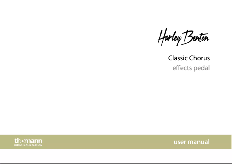 Page n°1 - Manuel utilisateur Harley Benton Classic Chorus