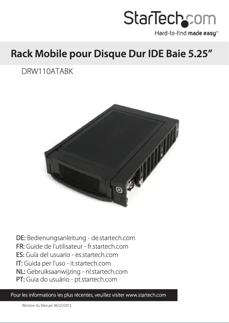 Page n°1 - Manuel utilisateur StarTech.com DRW110ATABK