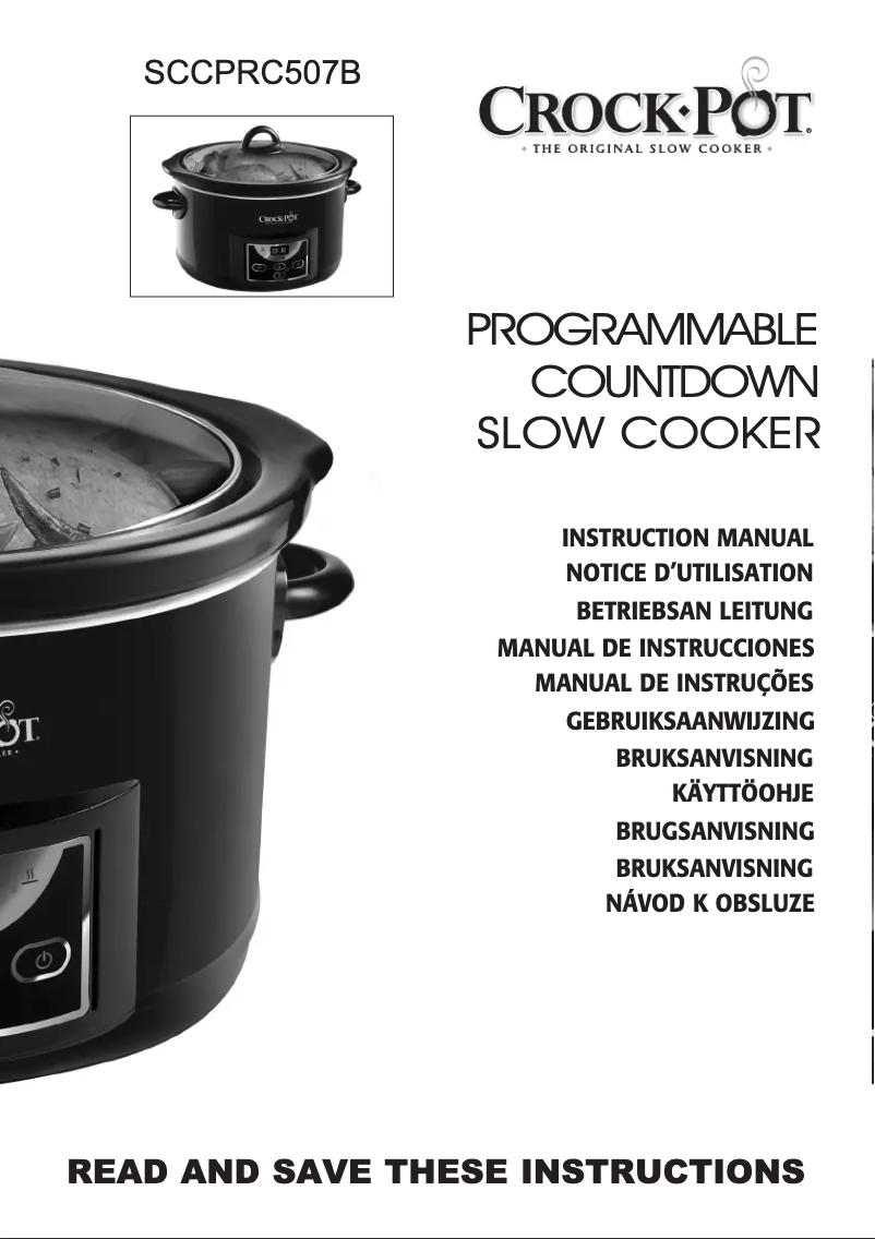 Page 1 de la notice Manuel utilisateur Crock-Pot SCCPRC507B