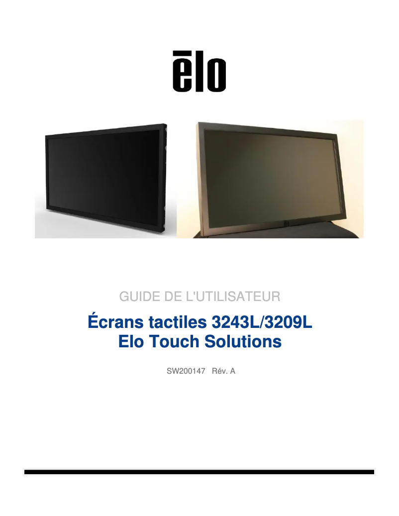 Image de la première page du manuel de l'appareil 3209L