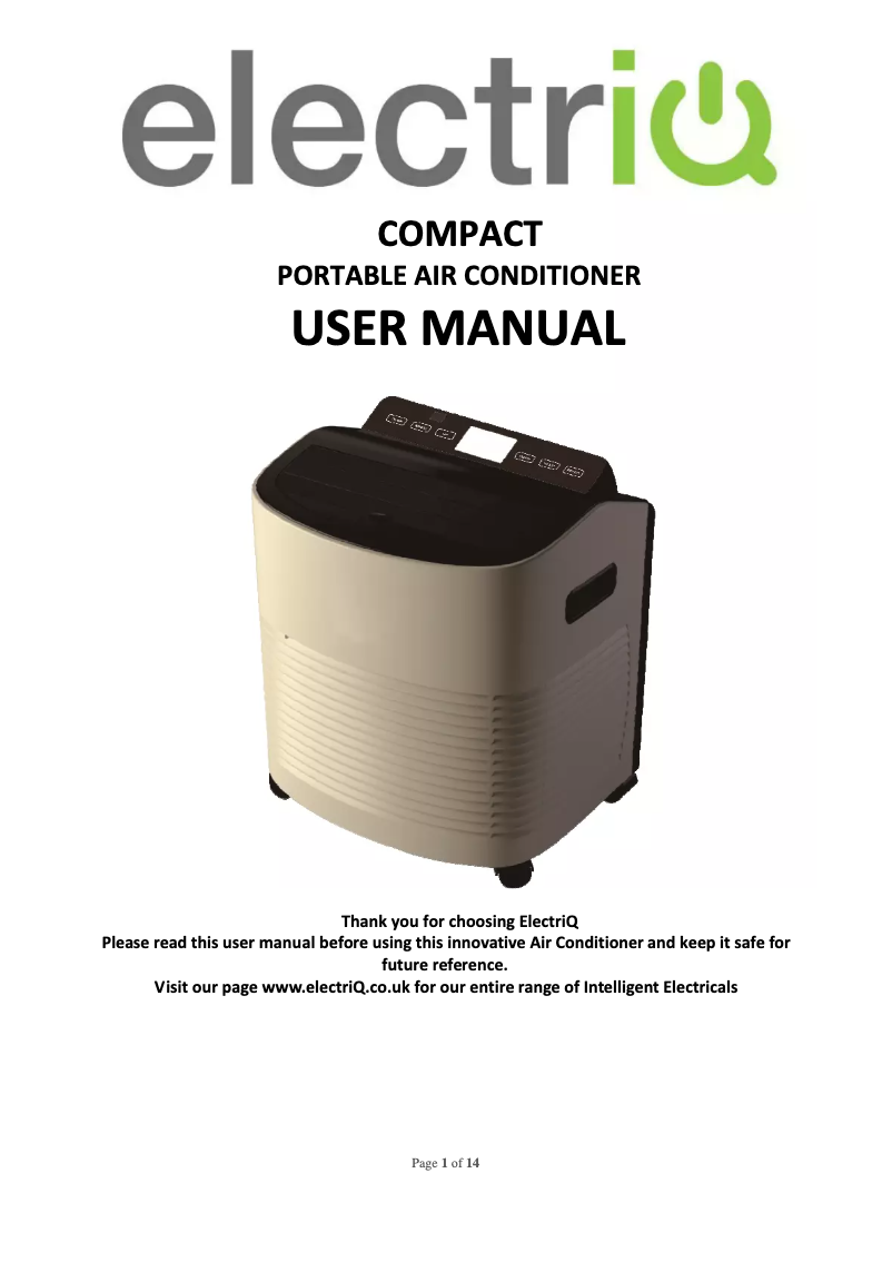 Page n°1 - Manuel utilisateur ElectriQ Compact