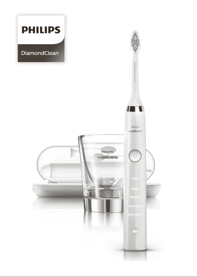Page 1 de la notice Manuel utilisateur Philips Sonicare DiamondClean HX9331