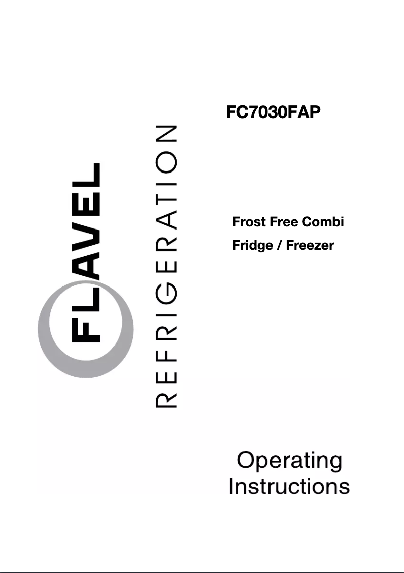 Page n°1 - Manuel utilisateur Flavel FC7030