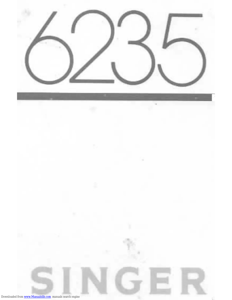 Page n°1 - Manuel utilisateur Singer 6235