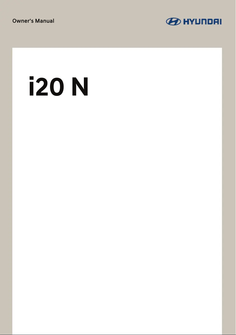 Page 1 de la notice Manuel utilisateur Hyundai i20 N (2022)