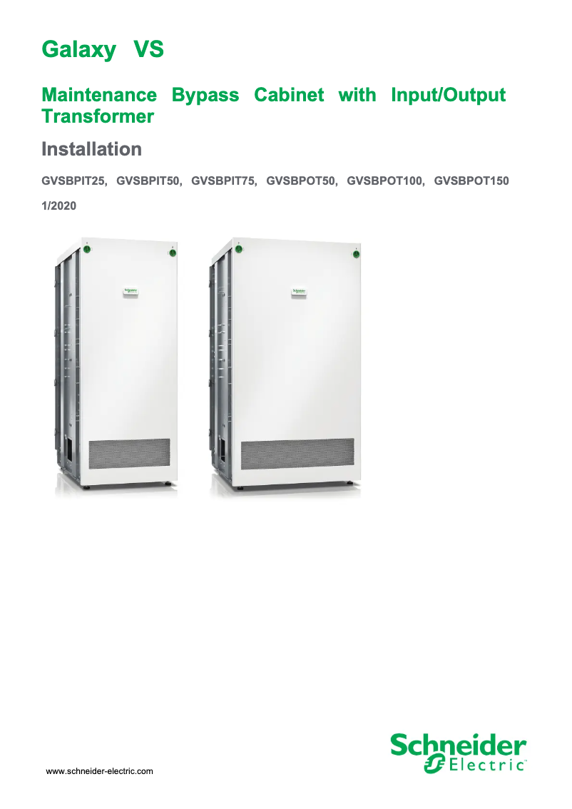 Página 1 del manual Manual de usuario APC GVSBPIT75