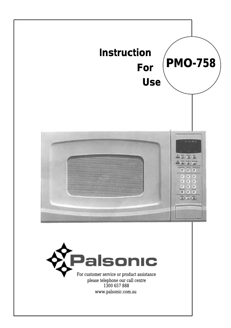 Page 1 de la notice Manuel utilisateur Palsonic PMO-758