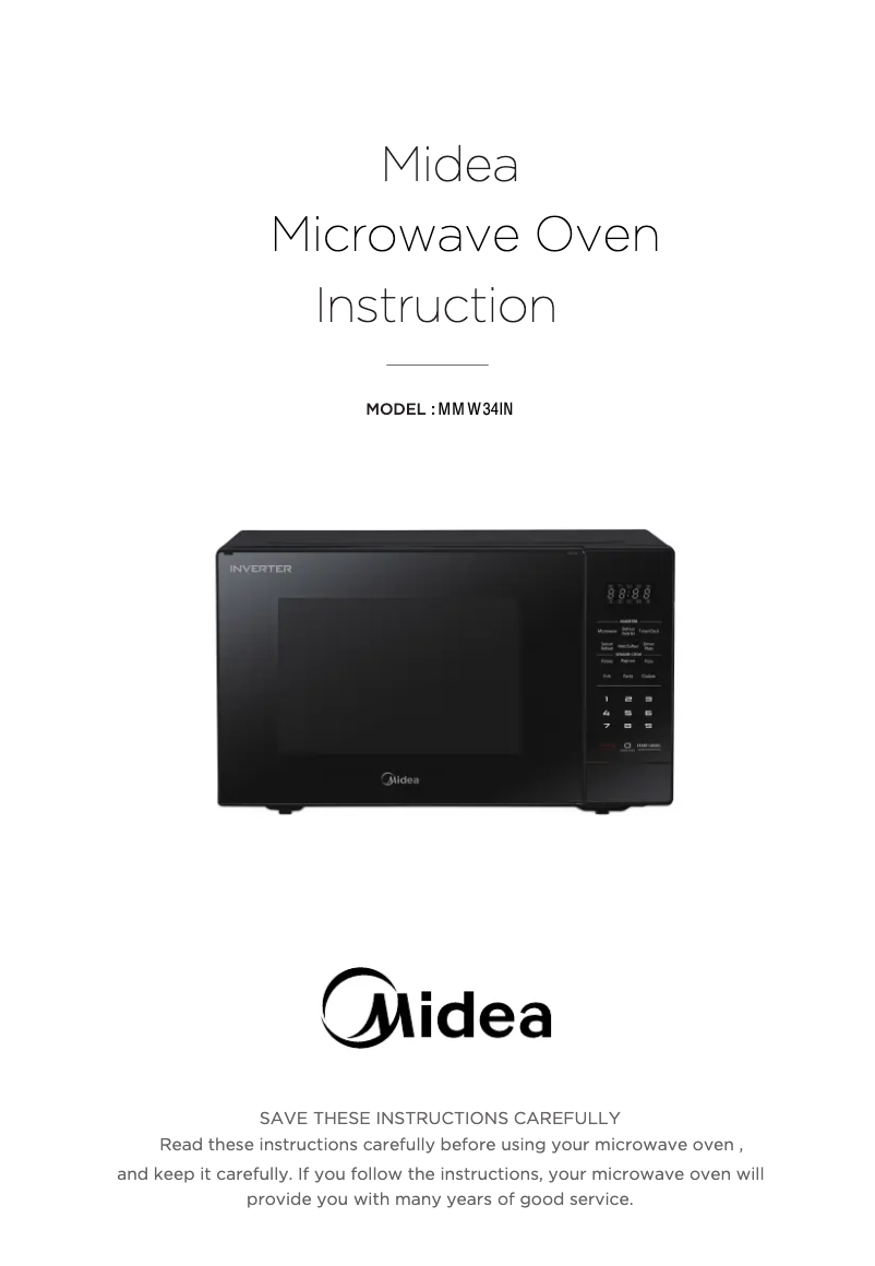 Page 1 de la notice Manuel utilisateur Midea MMW34WH