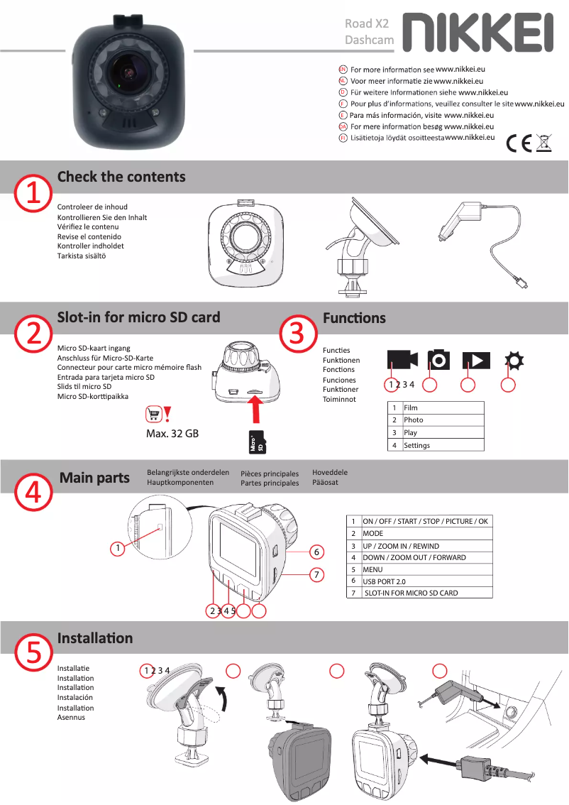 Page 1 de la notice Manuel utilisateur Nikkei Road X2