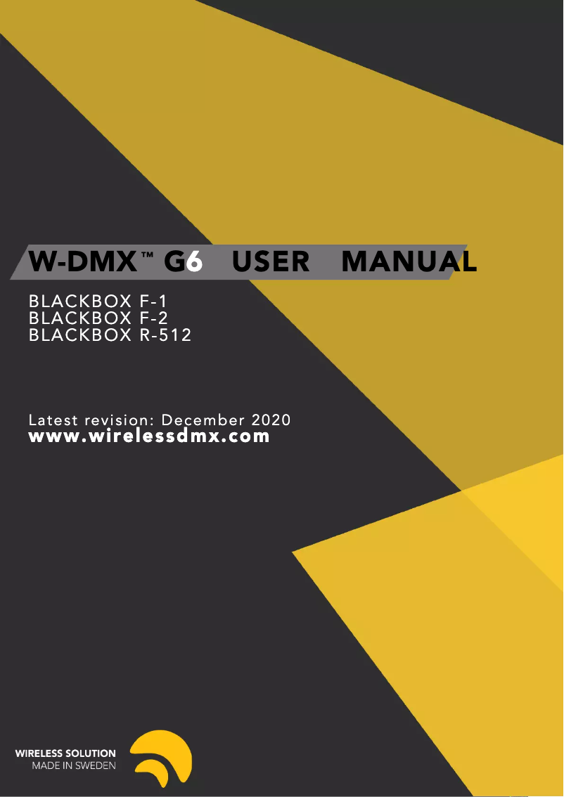 Image de la première page du manuel de l'appareil BlackBox R-512 G6