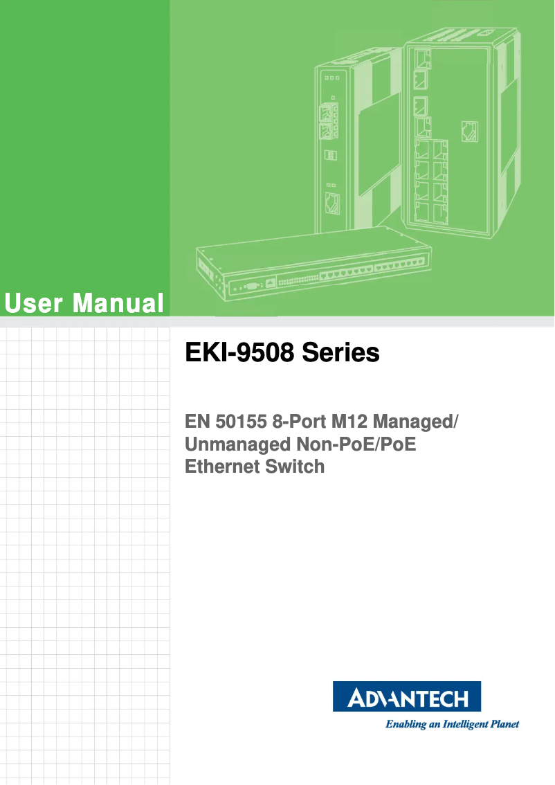 Page n°1 - Manuel utilisateur Advantech EKI-9508G-PW-B