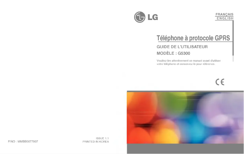 Image de la première page du manuel de l'appareil G5300