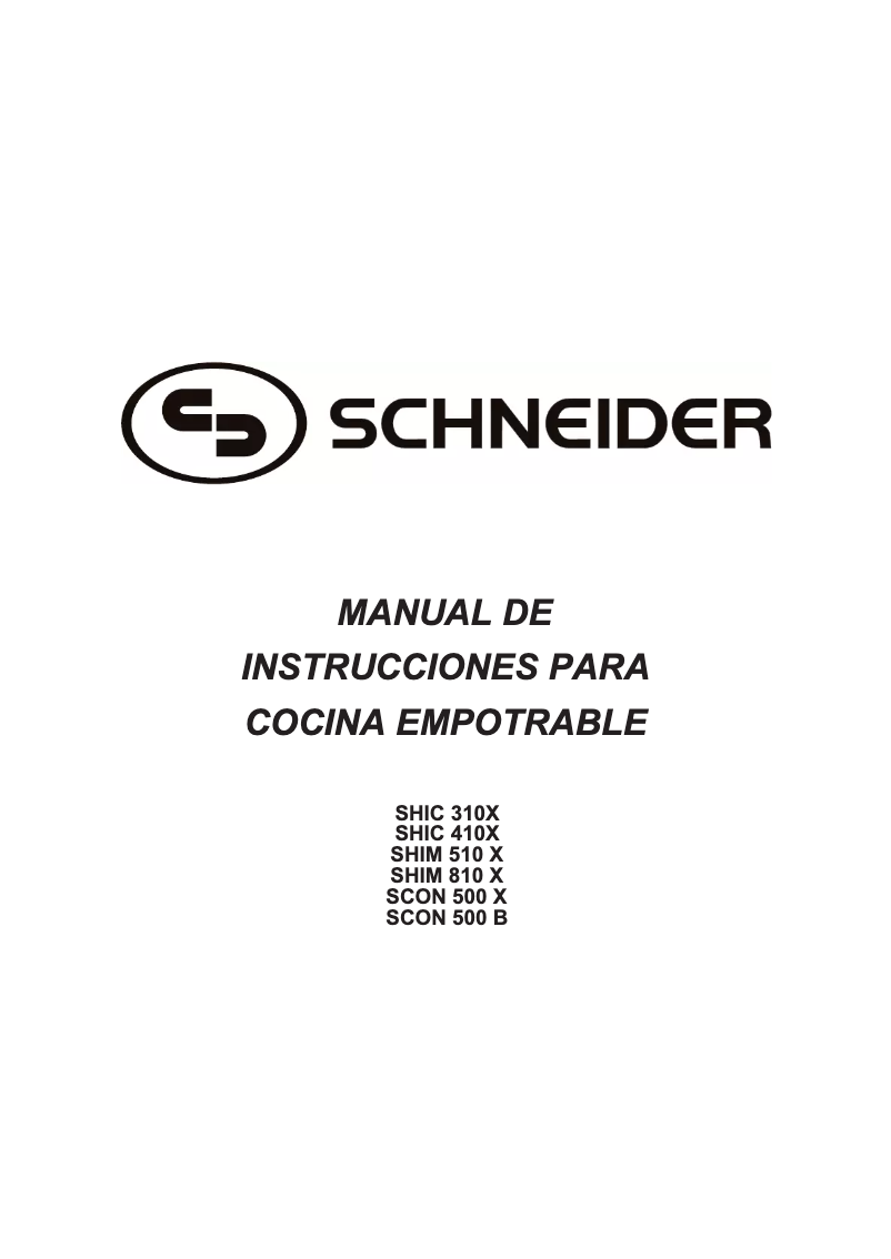 Page 1 de la notice Manuel utilisateur Schneider SHIC 310B