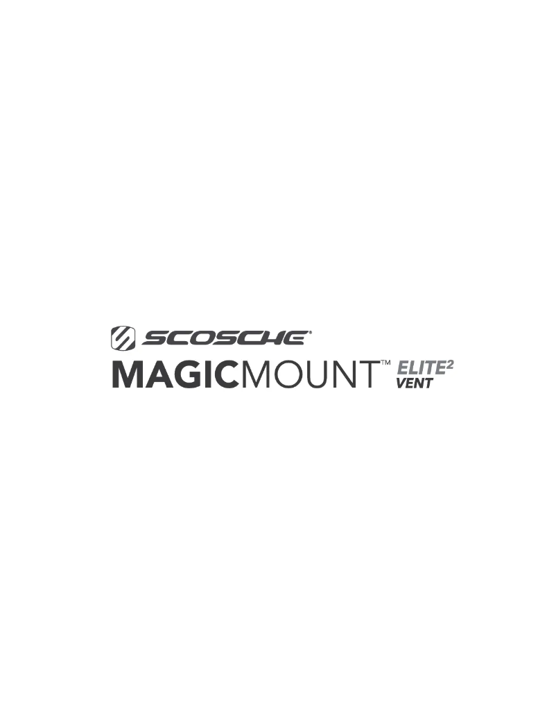 Page n°1 - Manuel utilisateur Scosche MagicMount Elite2 Vent