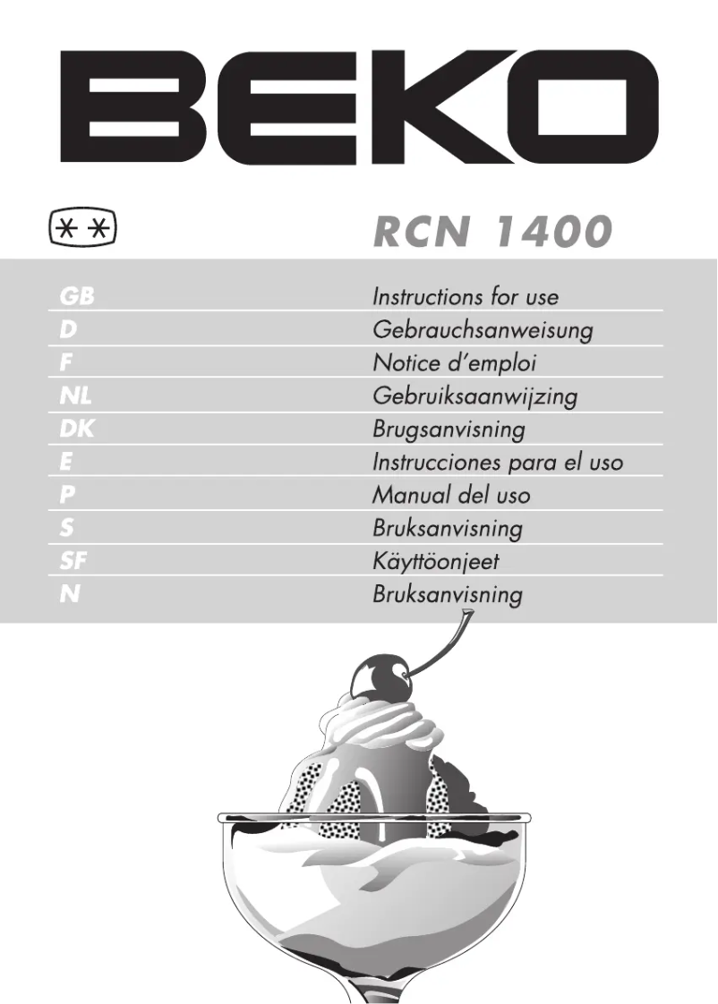 Image de la première page du manuel de l'appareil RCN 1400 B