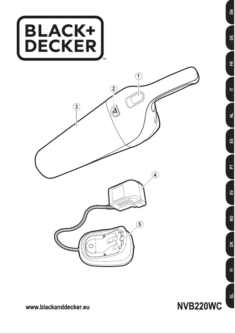 Image de la première page du manuel de l'appareil Dustbuster NVB220WC