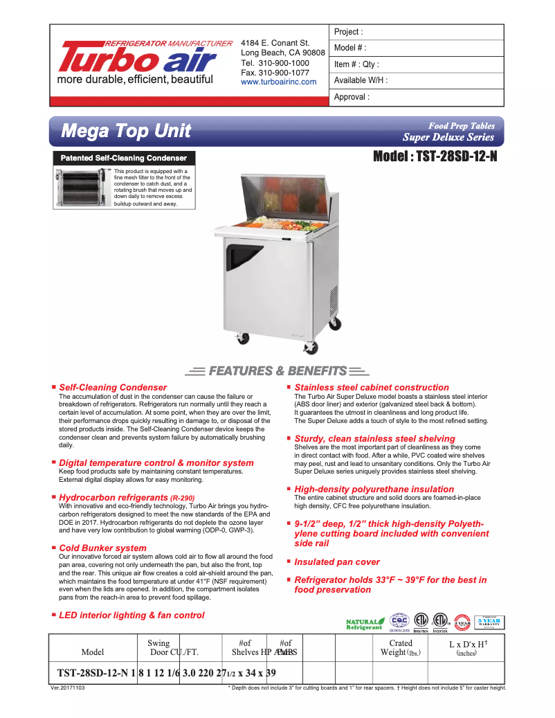 Image de la première page du manuel de l'appareil TST-28SD-12